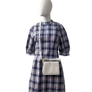 Ted Baker Niasina White Bow Top Handle Leather Crossbody Bag